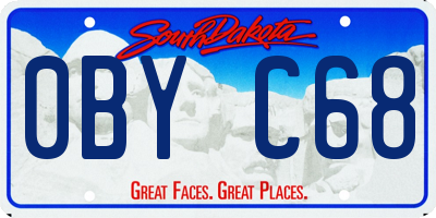 SD license plate 0BYC68