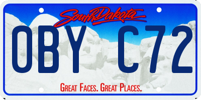 SD license plate 0BYC72