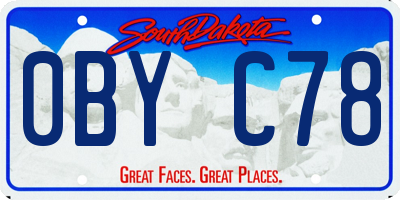 SD license plate 0BYC78