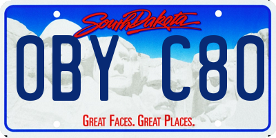 SD license plate 0BYC80