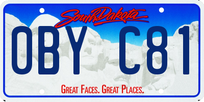SD license plate 0BYC81