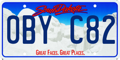 SD license plate 0BYC82