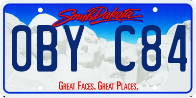 SD license plate 0BYC84