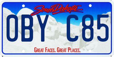 SD license plate 0BYC85