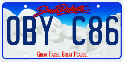 SD license plate 0BYC86