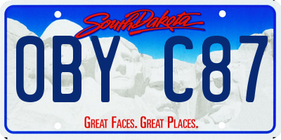 SD license plate 0BYC87