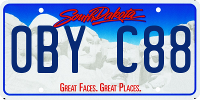 SD license plate 0BYC88