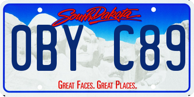 SD license plate 0BYC89