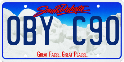 SD license plate 0BYC90