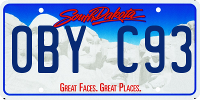 SD license plate 0BYC93