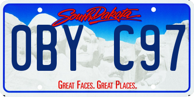 SD license plate 0BYC97