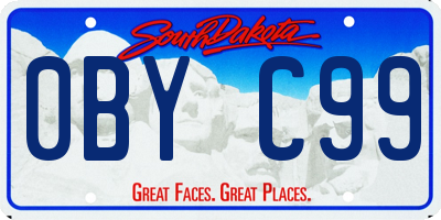 SD license plate 0BYC99