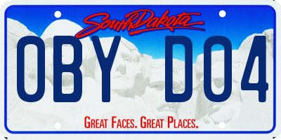 SD license plate 0BYD04