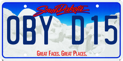 SD license plate 0BYD15