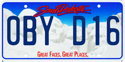 SD license plate 0BYD16