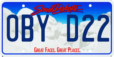 SD license plate 0BYD22