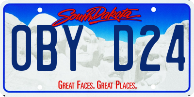SD license plate 0BYD24