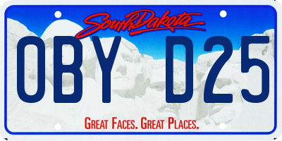 SD license plate 0BYD25