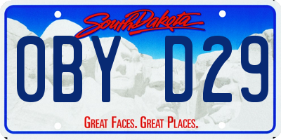 SD license plate 0BYD29