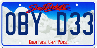 SD license plate 0BYD33