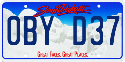 SD license plate 0BYD37