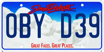 SD license plate 0BYD39