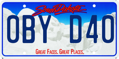 SD license plate 0BYD40