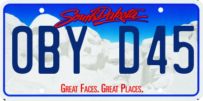 SD license plate 0BYD45