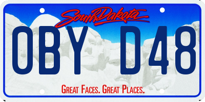 SD license plate 0BYD48