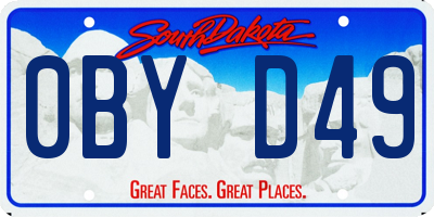 SD license plate 0BYD49
