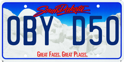 SD license plate 0BYD50