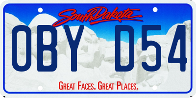 SD license plate 0BYD54