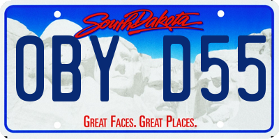 SD license plate 0BYD55