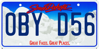 SD license plate 0BYD56