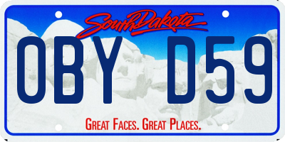 SD license plate 0BYD59