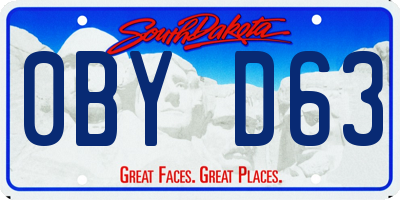 SD license plate 0BYD63