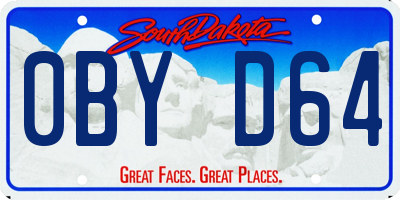 SD license plate 0BYD64