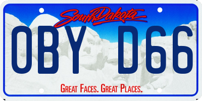 SD license plate 0BYD66