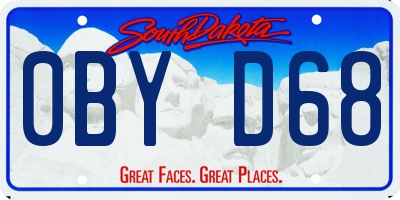 SD license plate 0BYD68