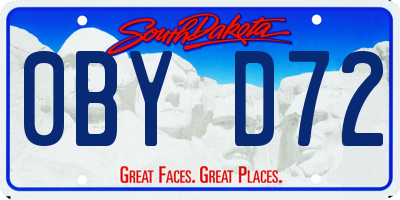 SD license plate 0BYD72