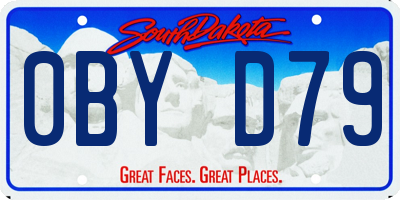 SD license plate 0BYD79