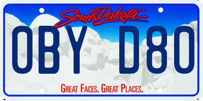 SD license plate 0BYD80