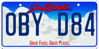 SD license plate 0BYD84