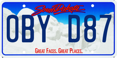 SD license plate 0BYD87