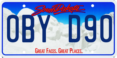 SD license plate 0BYD90