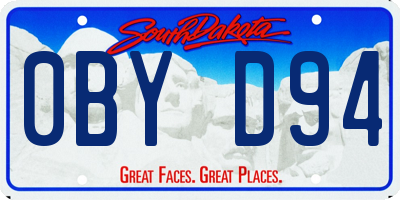 SD license plate 0BYD94