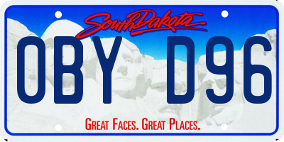 SD license plate 0BYD96