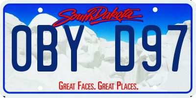 SD license plate 0BYD97