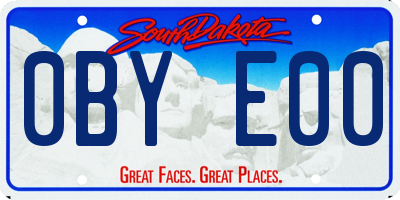 SD license plate 0BYE00