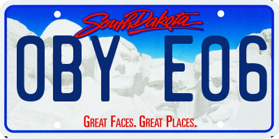 SD license plate 0BYE06